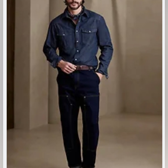 Banana Republic Other - HOST PICK! NWT BANANA REPUBLIC - MEN- CORBEL DENIM WESTERN SHIRT - XXL.